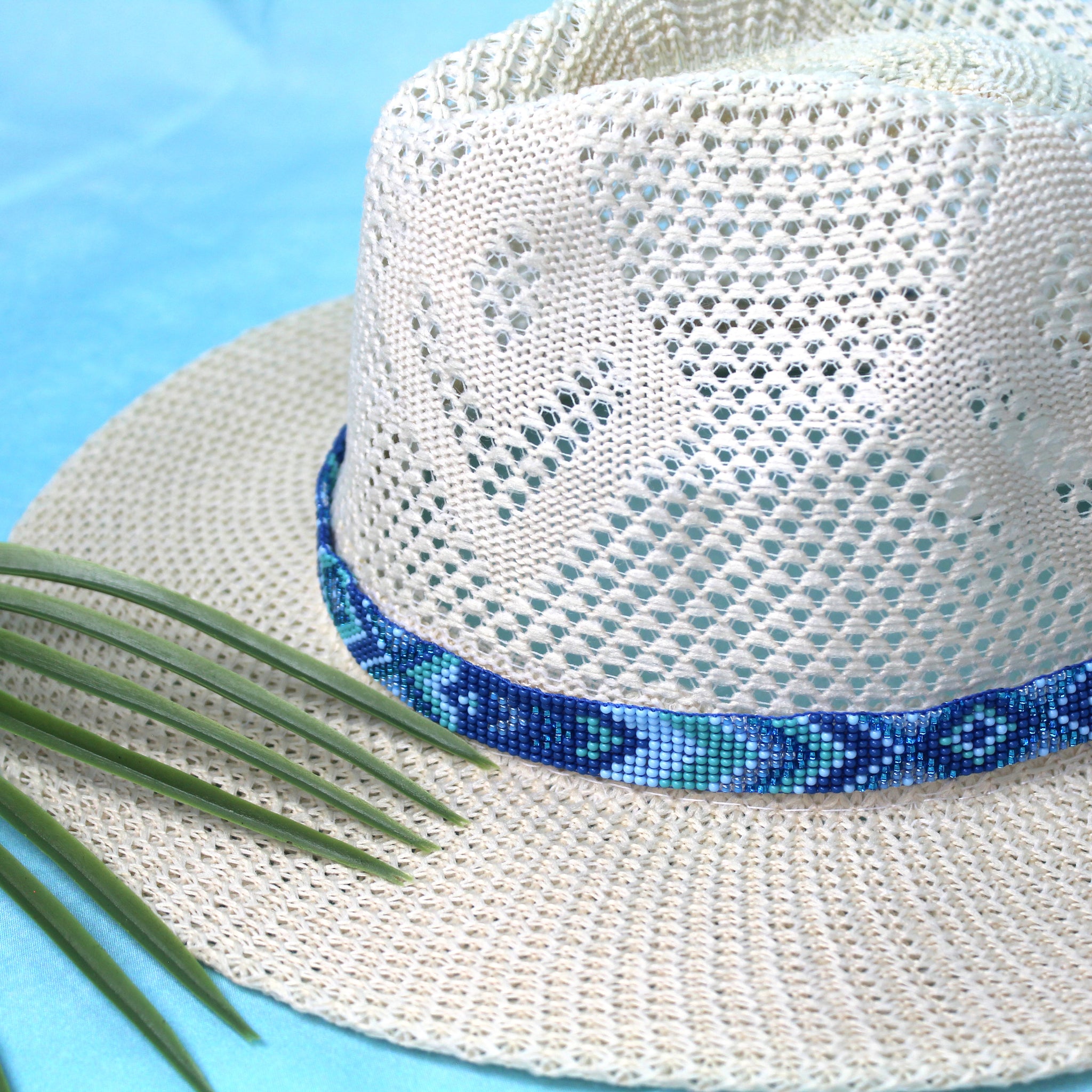 Beaded Hatband - Ocean Whisper – Handmade by Friendship Bridge®