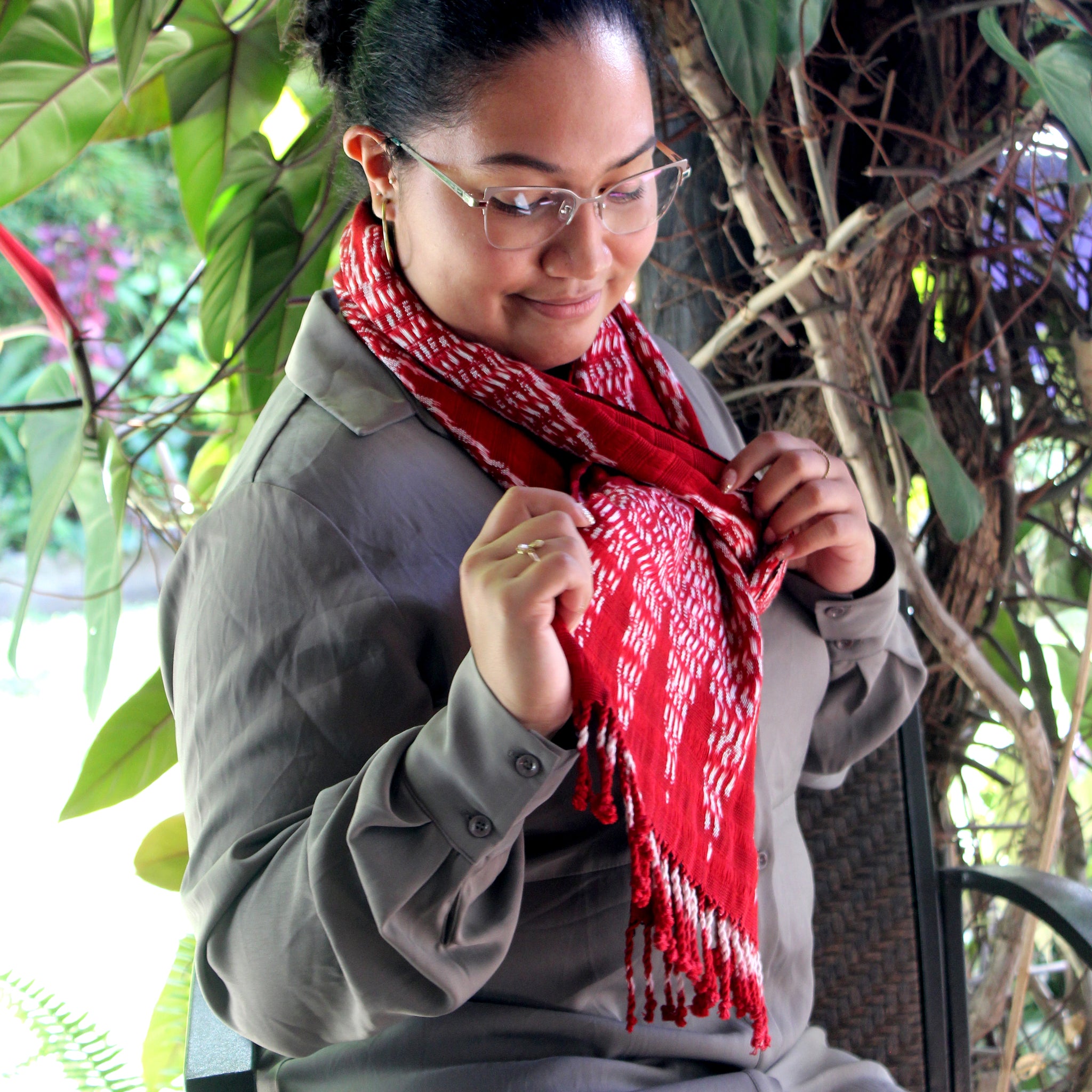 Savage Red Scarf – Handmade by Friendship Bridge®