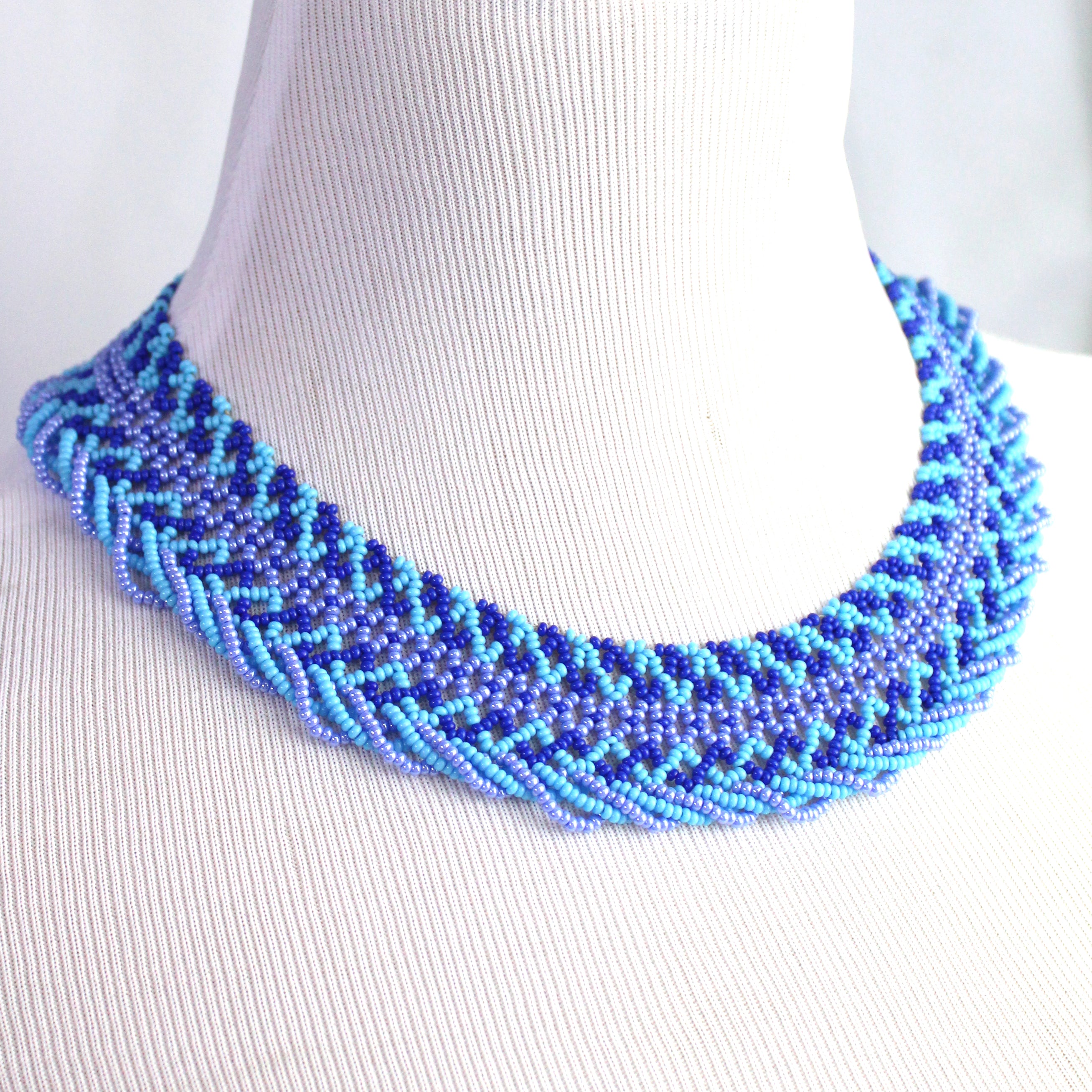 Beaded Spiral Necklace in Purple | Mexicali Blues