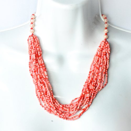 Orange Natural Coral Bead Chain Jewelry Copper Plated Real Gold Necklace -  China Jewellery and Necklace price | Made-in-China.com