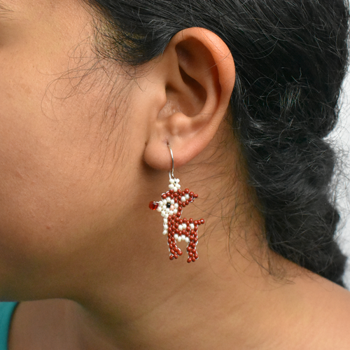 Rudolph Earrings 925 Silver Hooks